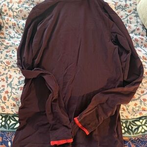 Women’s Burgundy Long Sleeve Running Shirt